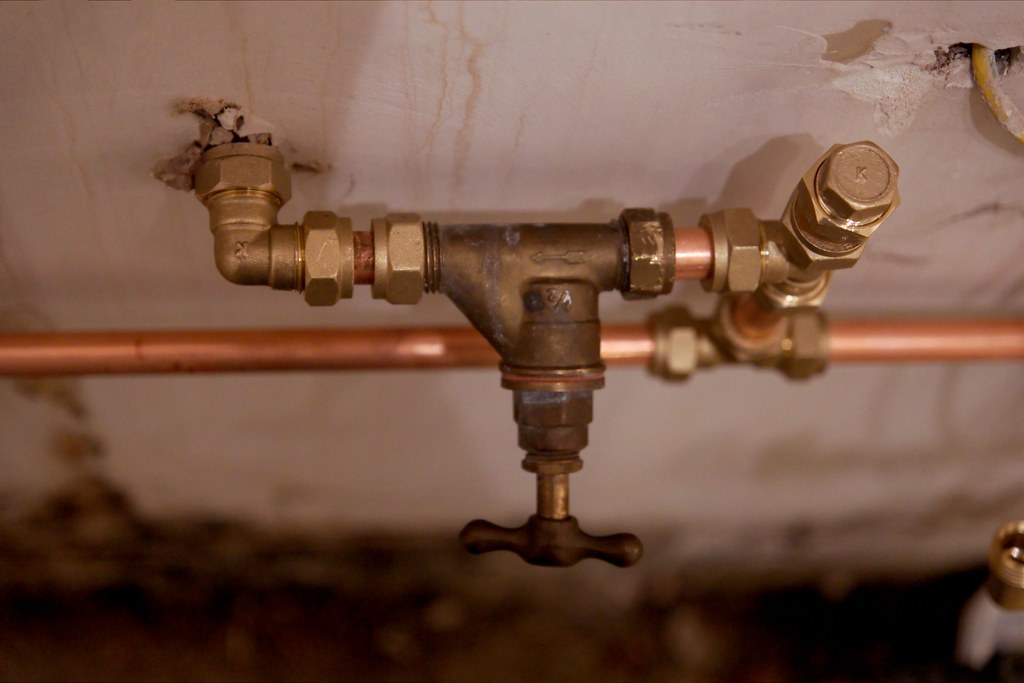 Copper plumbing pipes